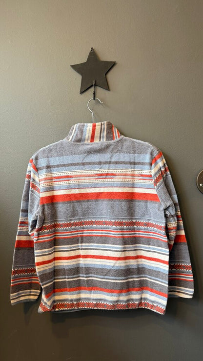 Stripe Print 1/4 Zip Pullover