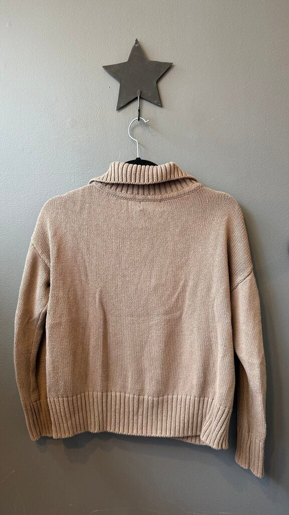 Cotton Shawl Polo Sweater