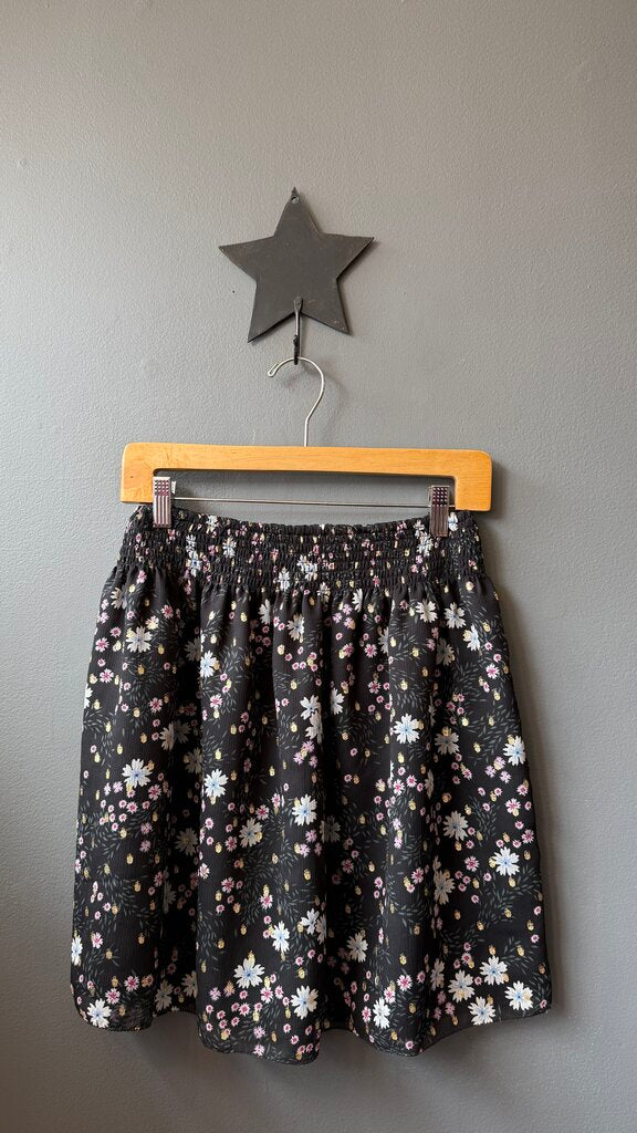 Floral Smocked Waist Skirt