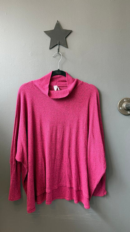 Ribbed Mockneck Oversized Top