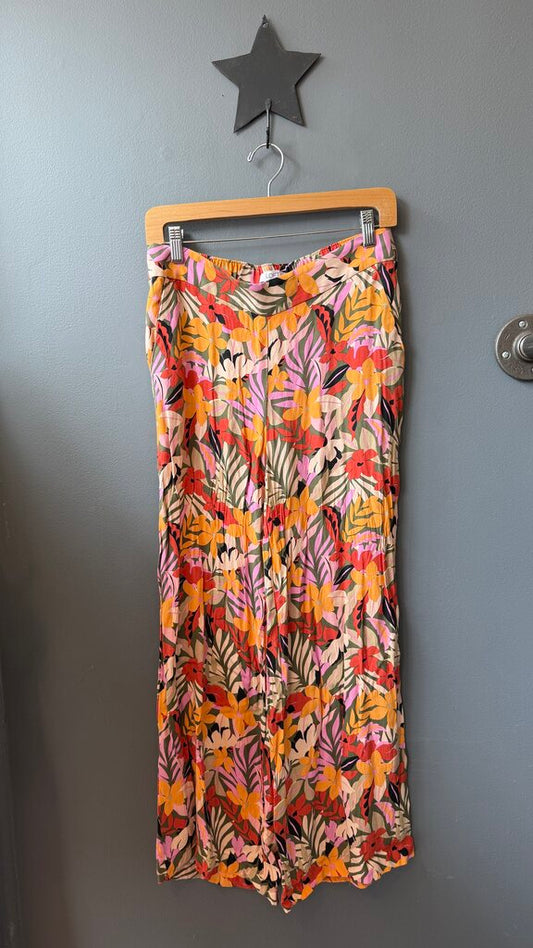 Wide Leg Floral Pants