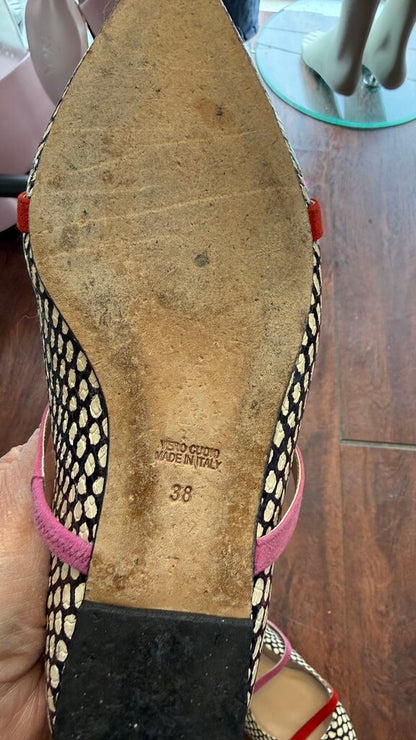 Dot Pointed Mary Jane Flats