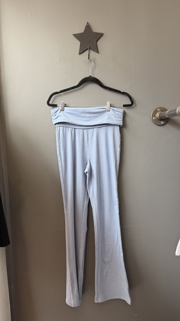 Foldover Sueded Yoga Pants