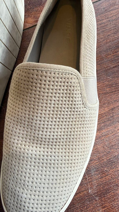 Suede Perforated Slip On Sneakers