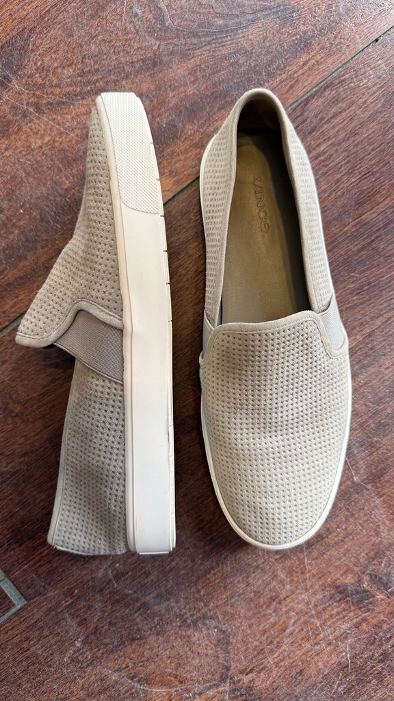 Suede Perforated Slip On Sneakers