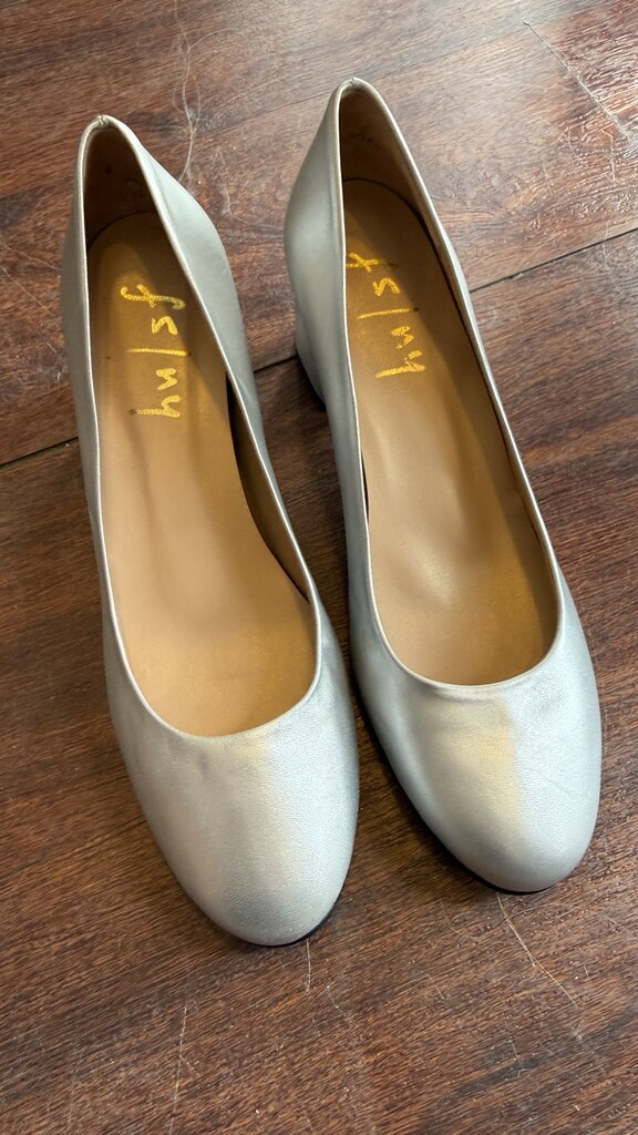 Silver Block Heels