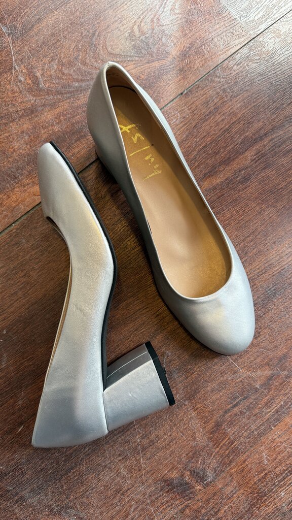 Silver Block Heels