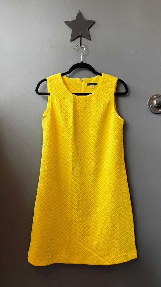 Jacquard Yellow Aline Dress