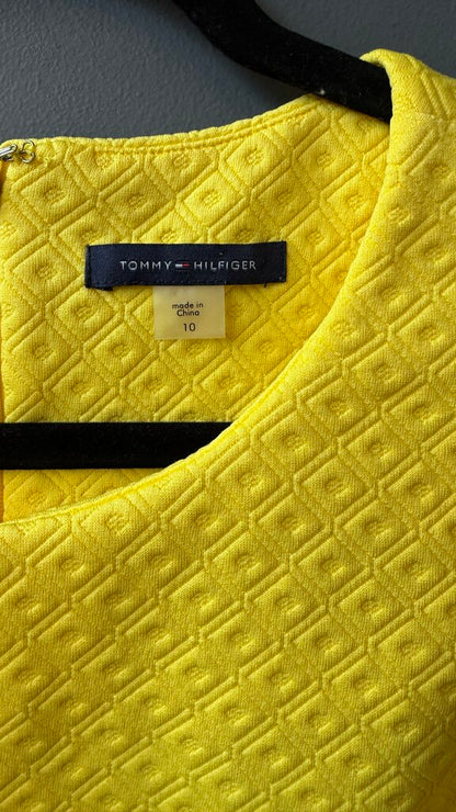 Jacquard Yellow Aline Dress