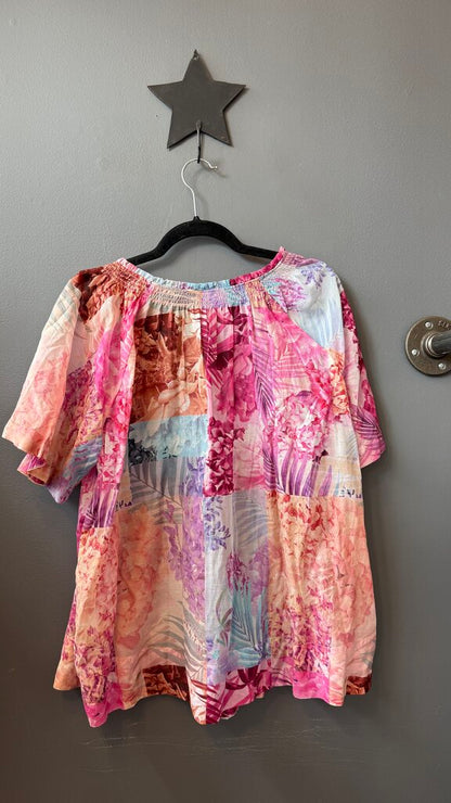 Cotton Silk Floral Blouse