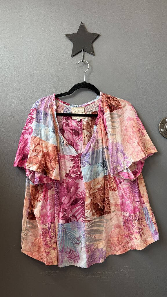 Cotton Silk Floral Blouse