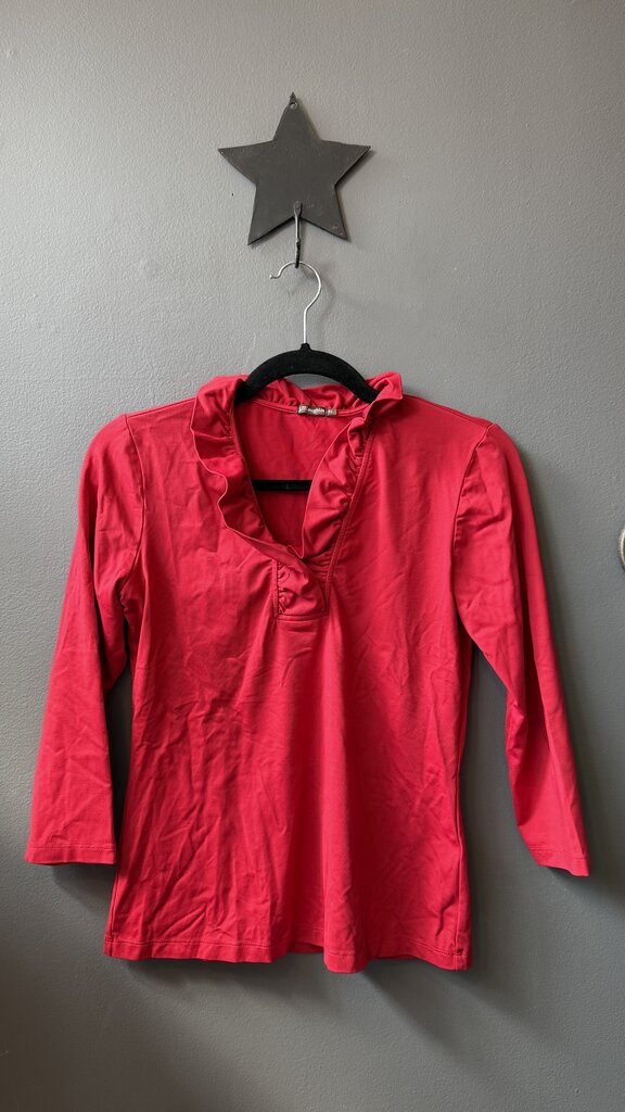 Catalina Cloth Ruffle Neck Top