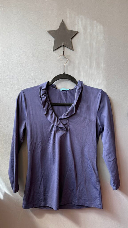 Catalina Cloth Ruffle Neck Top