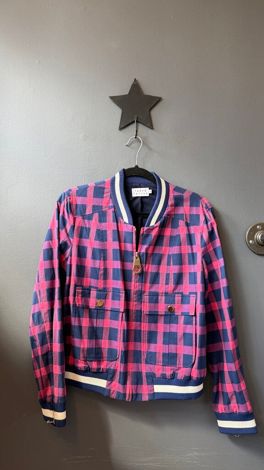 Gingham Check Bomber Jacket