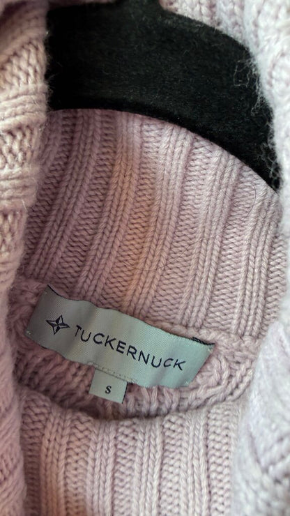 Wool Blend Cableknit Turtleneck Sweater
