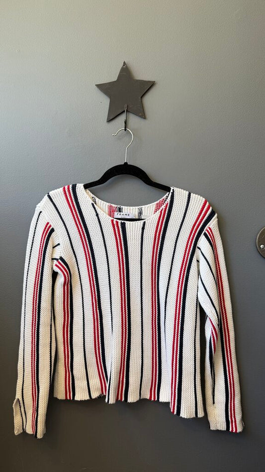 Cotton Vertical Stripe Sweater