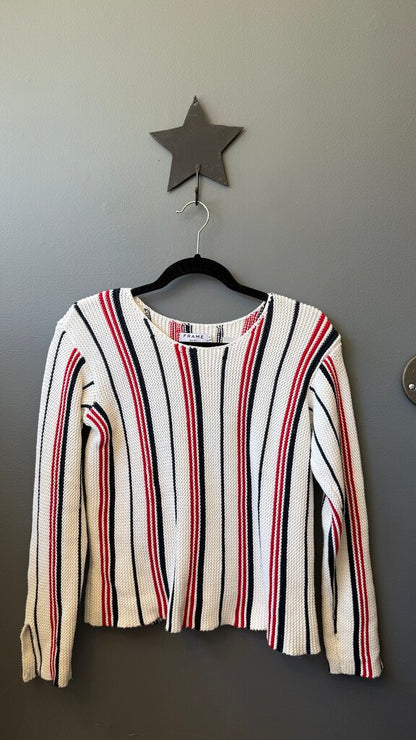 Cotton Vertical Stripe Sweater