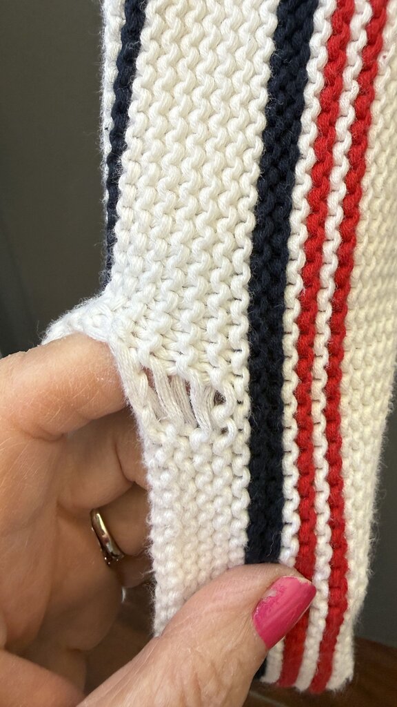 Cotton Vertical Stripe Sweater