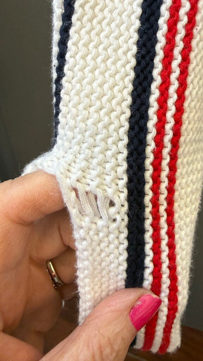 Cotton Vertical Stripe Sweater