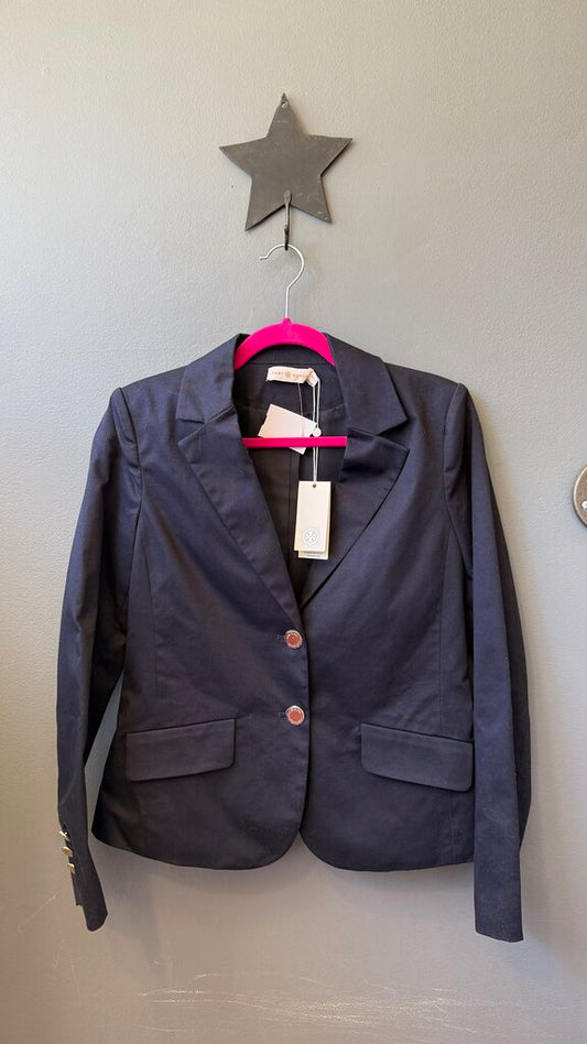 Navy Silver Button Blazer