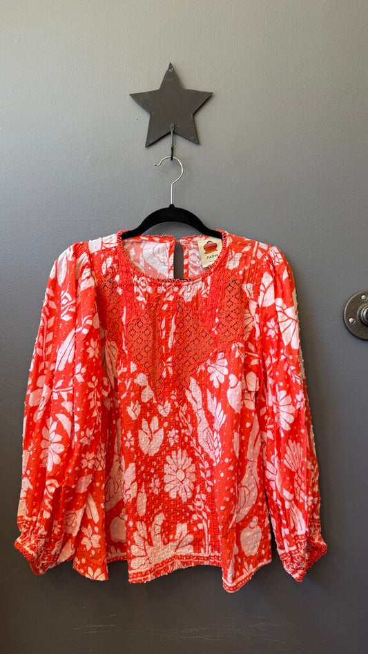 Swiss Dot Pineapple Blouse