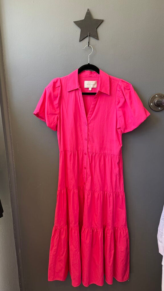 Tiered Midi Shirtdress