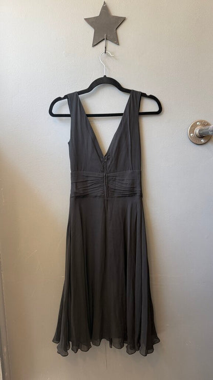 Silk Gathered Waist Dress