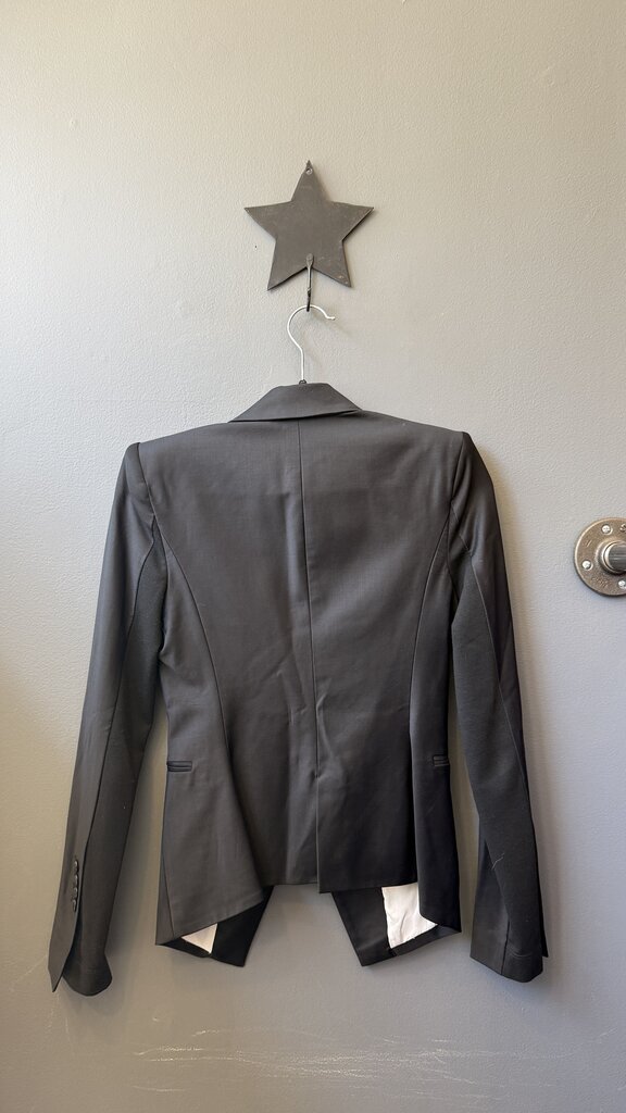 Sateen One Button Blazer