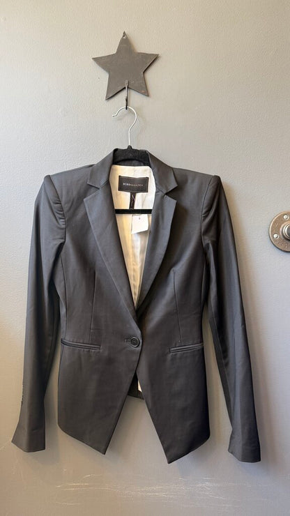 Sateen One Button Blazer
