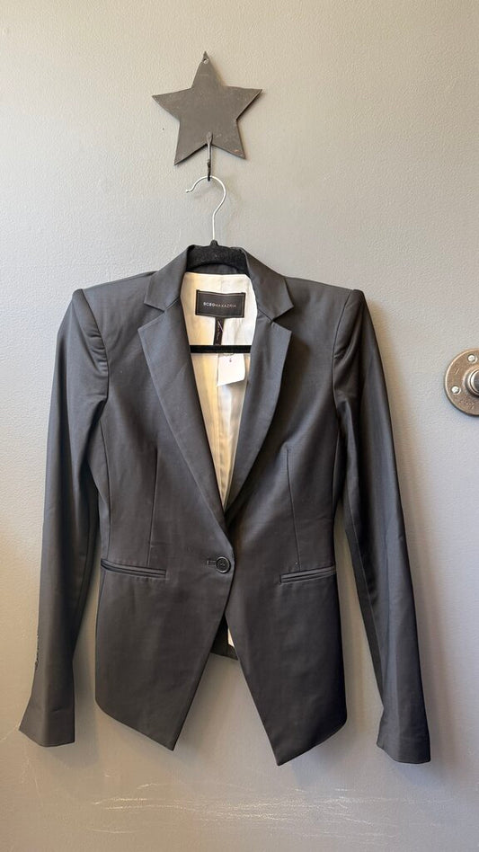 Sateen One Button Blazer