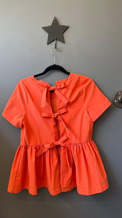 Bow Back Peplum Top