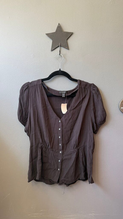 Gathered Front Short Sleeve Blouse