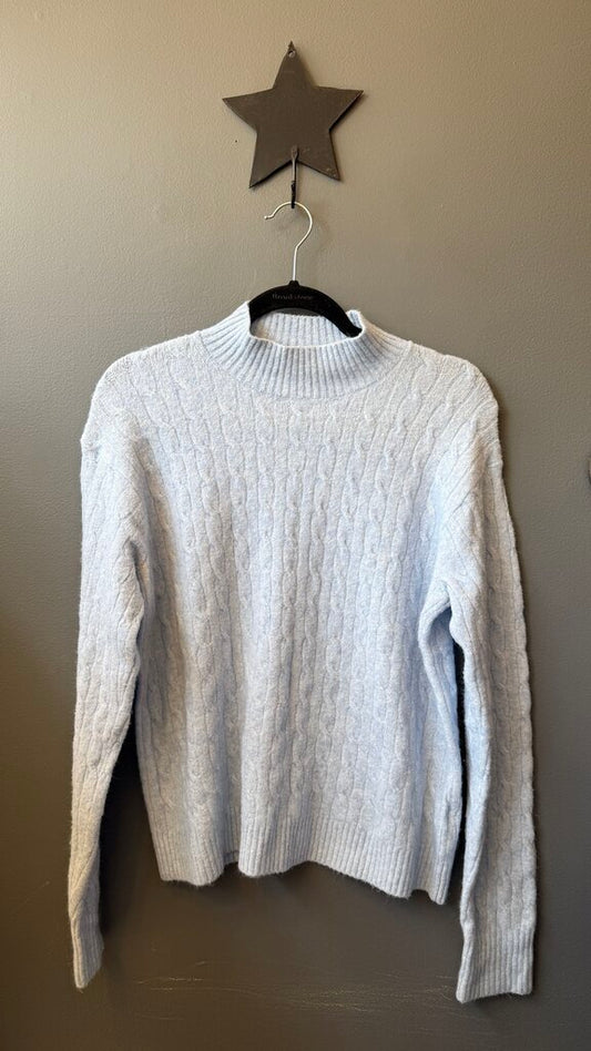 Mockneck Cableknit Extra Soft Sweater