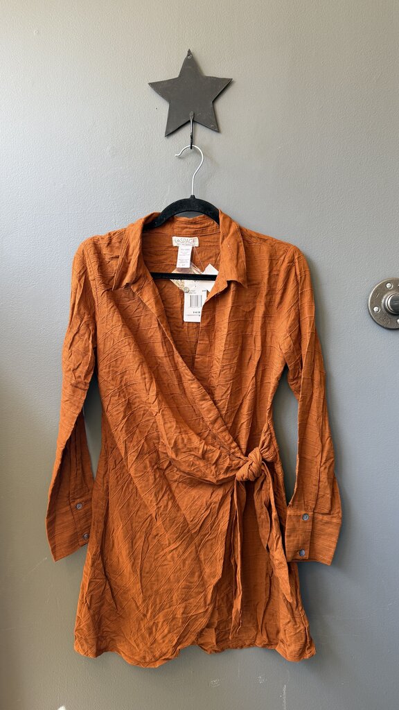 Textured Wrap Dress