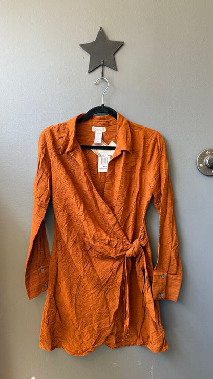 Textured Wrap Dress