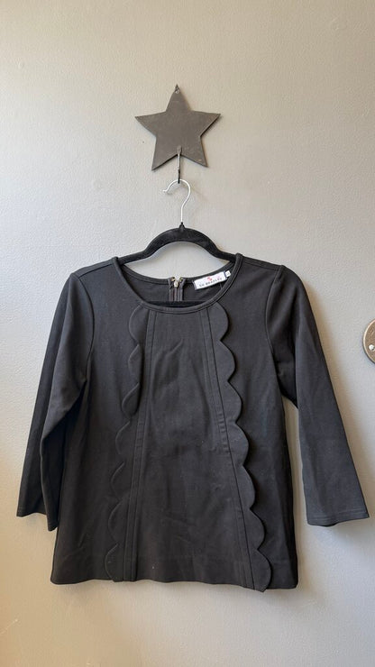 Scallop Front Ponte Top