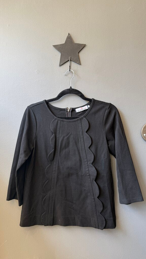 Scallop Front Ponte Top