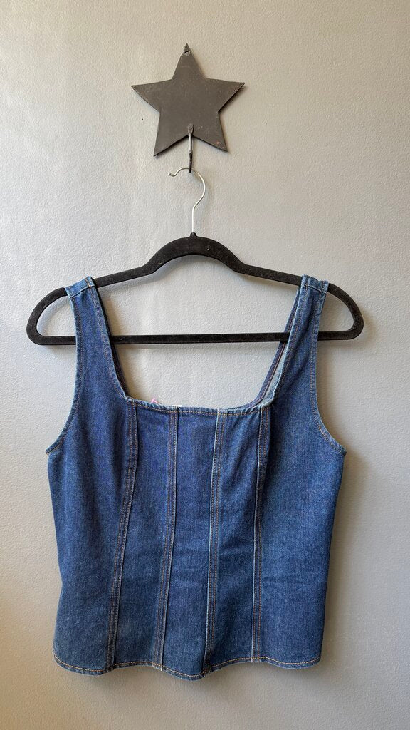 Denim Corset Tank Top