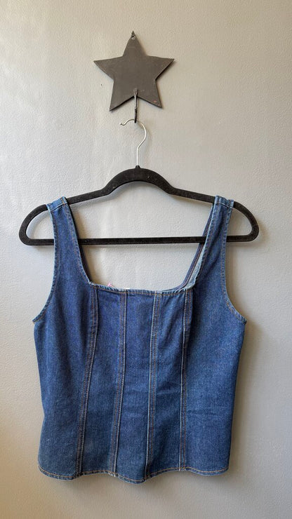 Denim Corset Tank Top