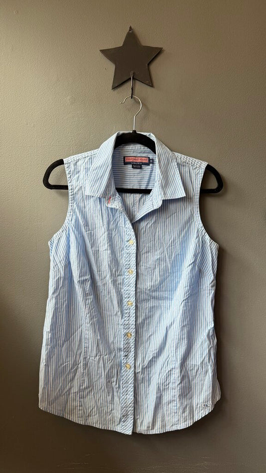 Stripe Pintuck Sleeveless Top