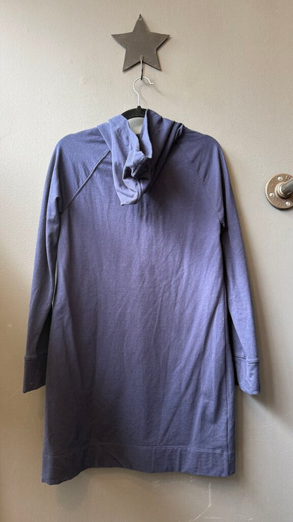 Applique 1/4 Zip Hoodie Shift Dress