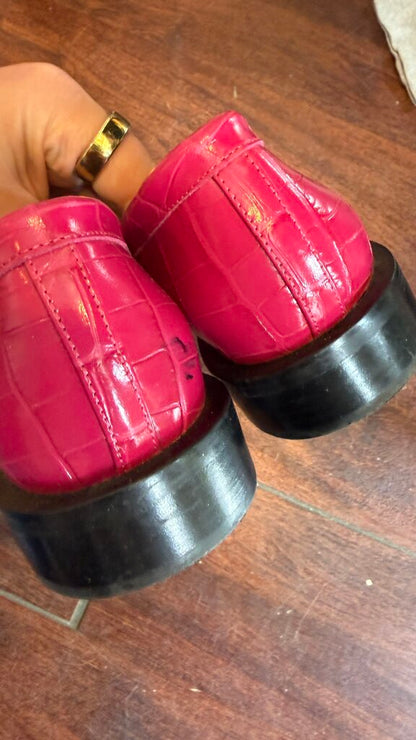 Croc Embossed Penny Loafers