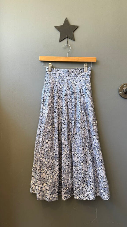 Floral Full Midi Skirt