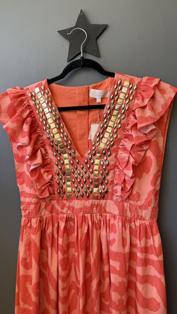 Ruffle Stud Maxi Dress