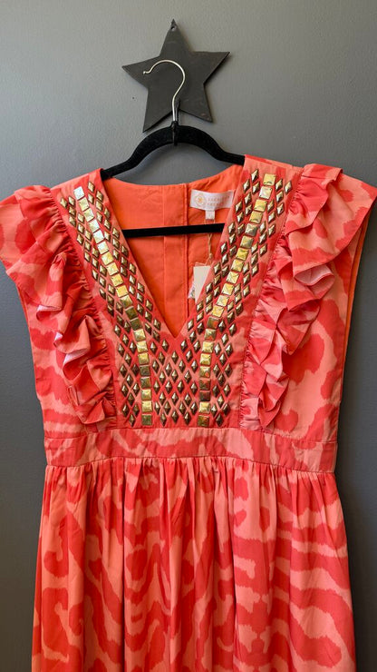 Ruffle Stud Maxi Dress