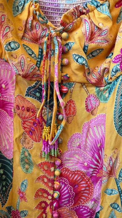 Beaded Tassel Midi Dress