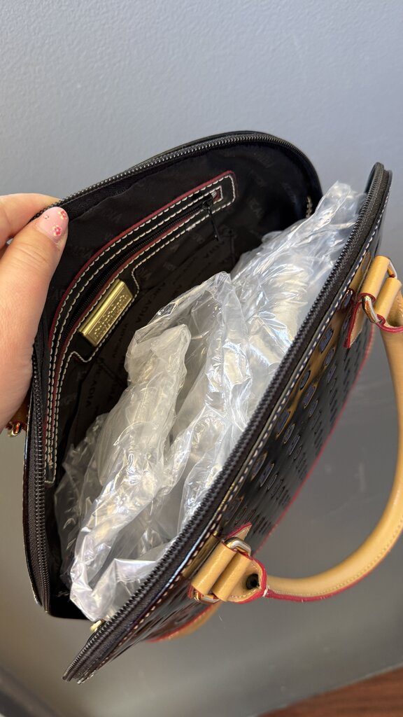 Patent Leather Dome Satchel