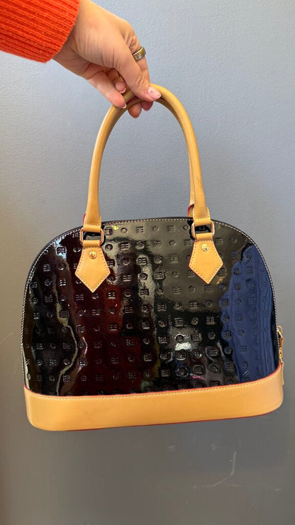 Patent Leather Dome Satchel