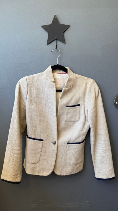 One Button Tweed Jacket
