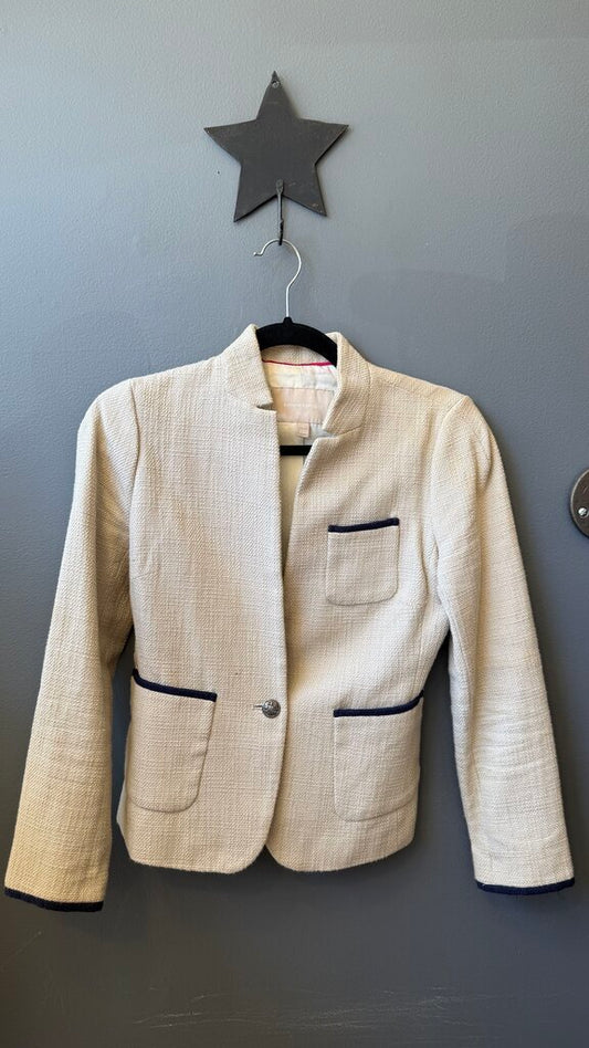 One Button Tweed Jacket